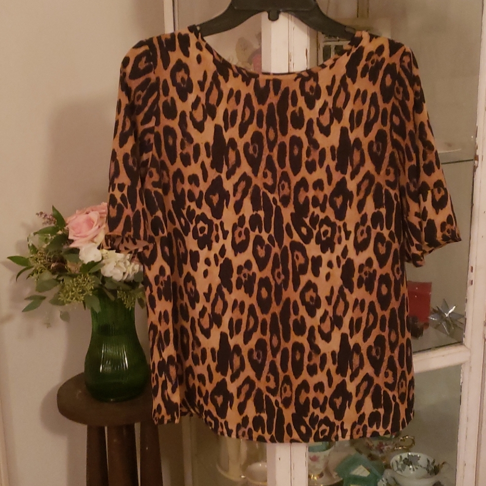 Cheetah print blouse
